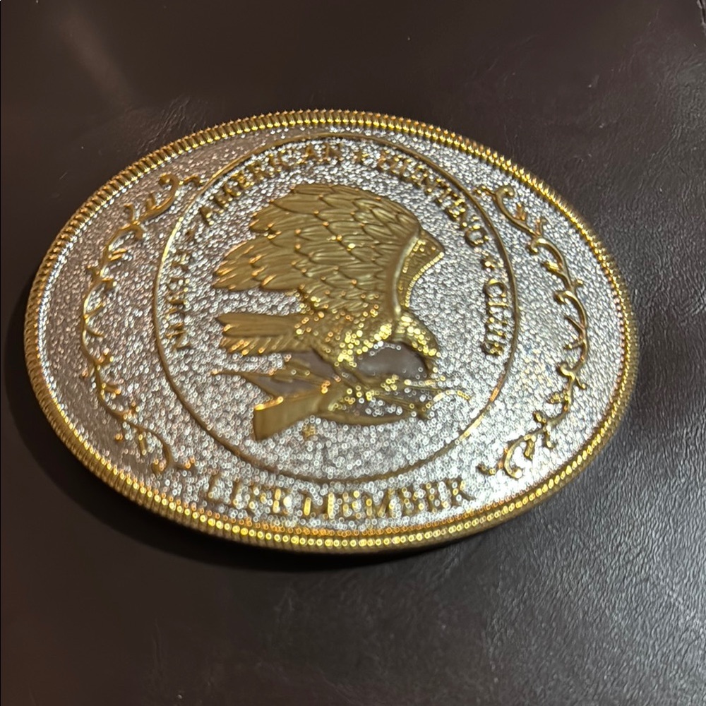 Gold and Silver Eagle Belt Buckle